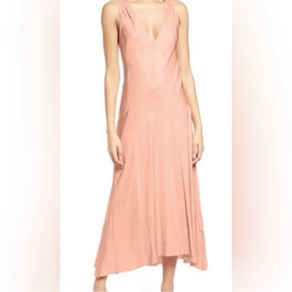 NWT FRAME Savannah Viscose Drop-Waist Sleeveless Dress Size Large reg $478 - Picture 2 of 8